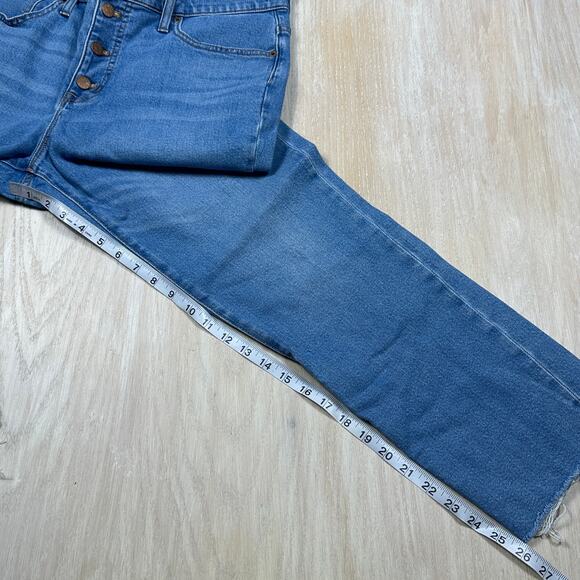 J Crew Essential Straight Jean Denim Women's Blue High Rise Casual Jeans 32 - Picture 8 of 15